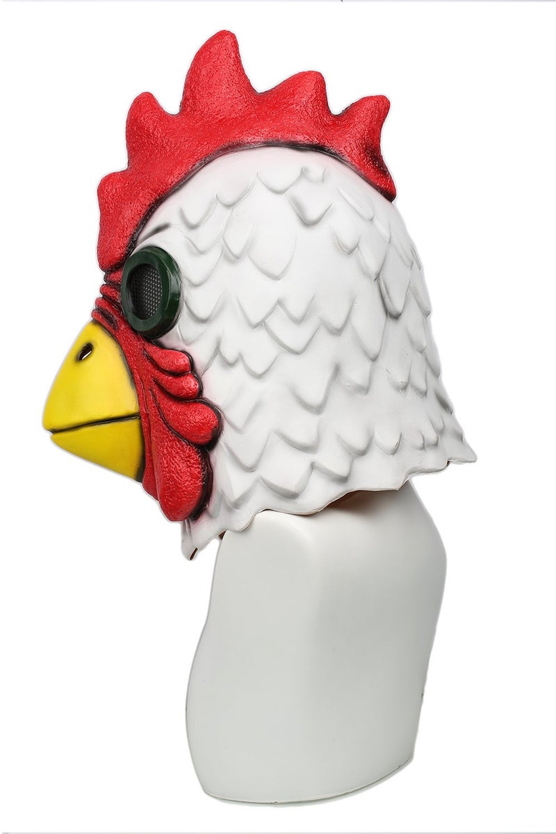 XCOSER Rooster Cock Mask Full Head Props for Halloween Cosplay Latex - Image 4